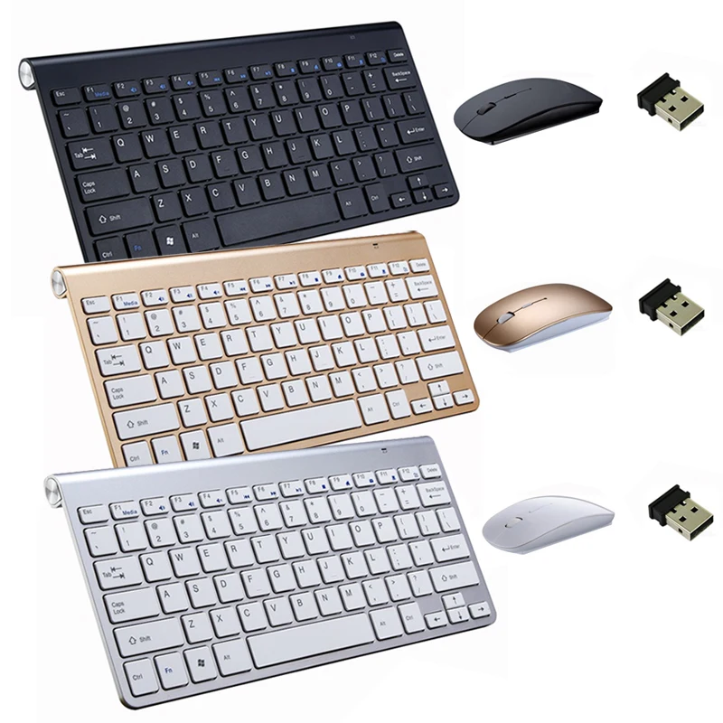 

Portable Wireless Keyboard for Mac Notebook Laptop TV box 2.4G Mini Keyboard Mouse Set Office Supplies for IOS Android Win 7 10