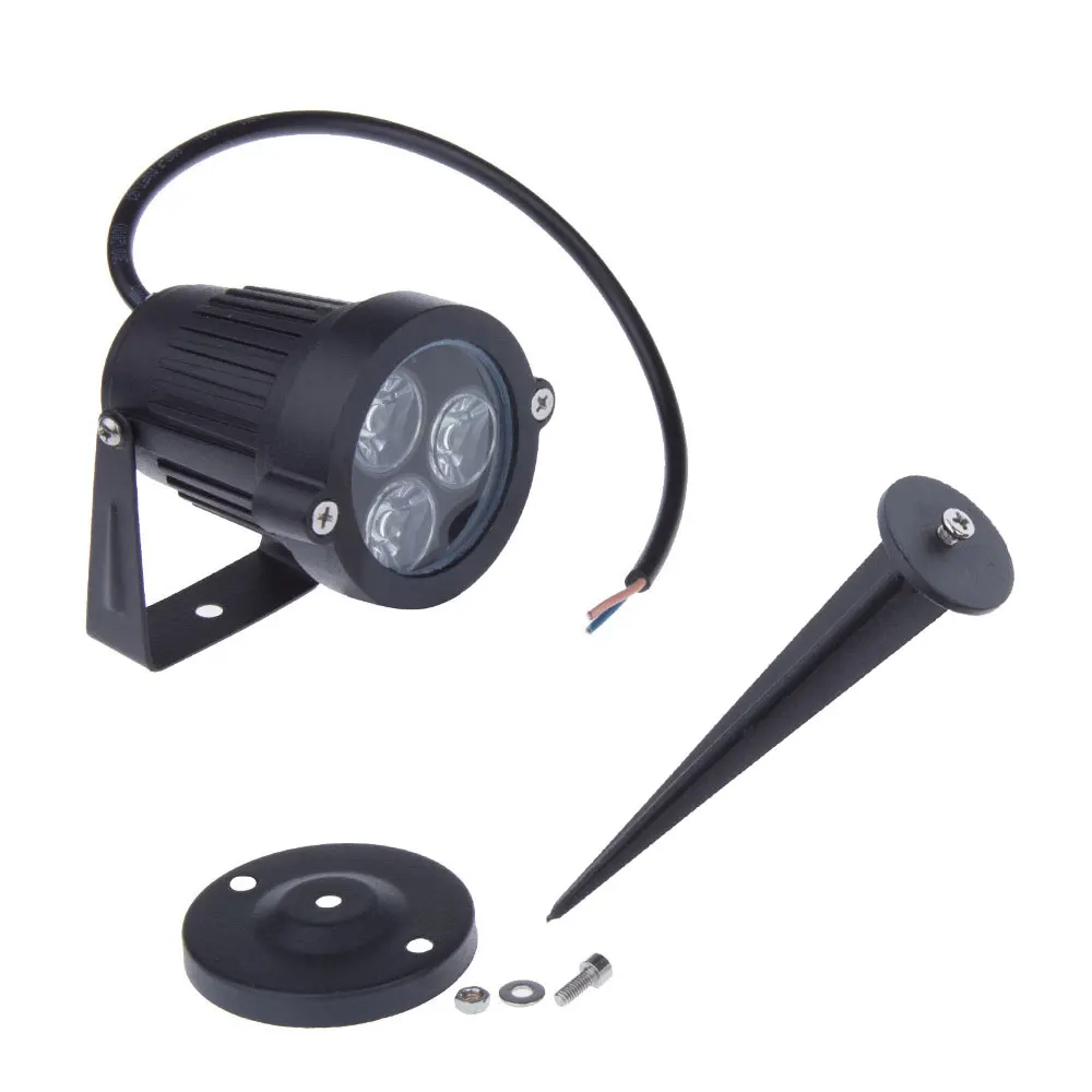Светодиодный садовый светильник 9 Вт 220 В 3*3 Вт|led spike|led lawnspike lamp |