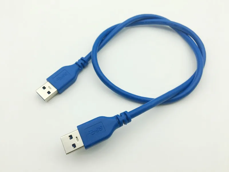 USB 3.0 Cables 5Gbps Type A Male to Type A Male 6FT 0.6m Extension Data Sync Cord Cable Blue Color for Bitcoin Mining