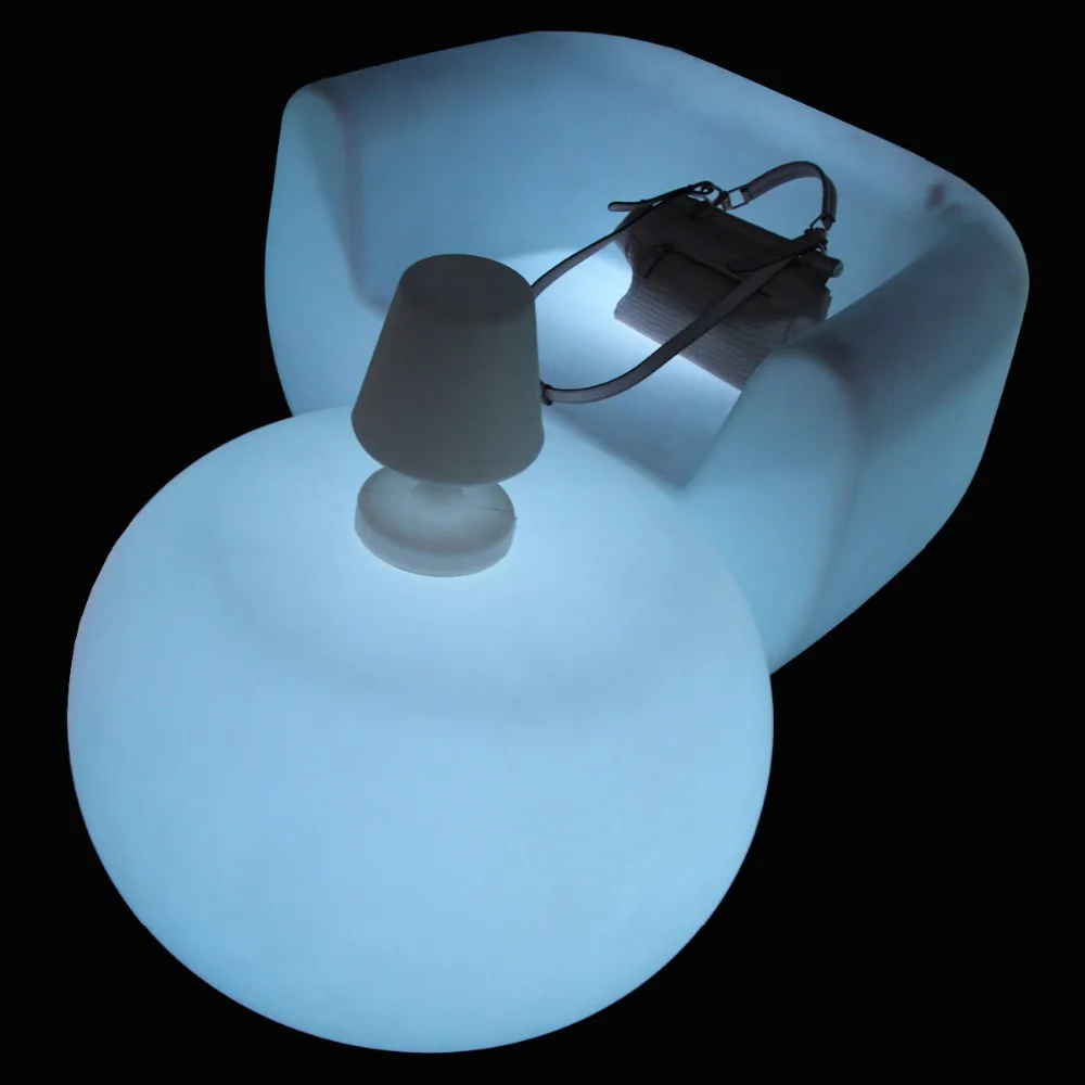 Светодиодный столик для кофейного бара BUBBLE lumineux, стол ronde, тамбур, 16 цветов, светящийся в темноте,, 1 шт