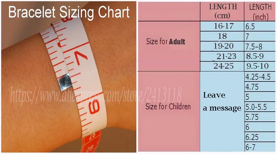 Paracord Bracelet Measurement Chart