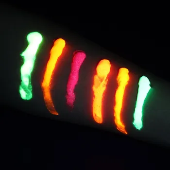 

Inkjet tattoo UV Blacklight reactive body & face pigment paste, fluorescent paint Makeup Set for spraying night run party 6 pcs