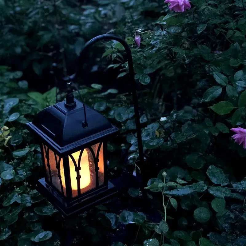 

Solar Power Waterproof LED Candle Light Garden Lawn Path Street Hanging Ground Lantern Lamp HYD88
