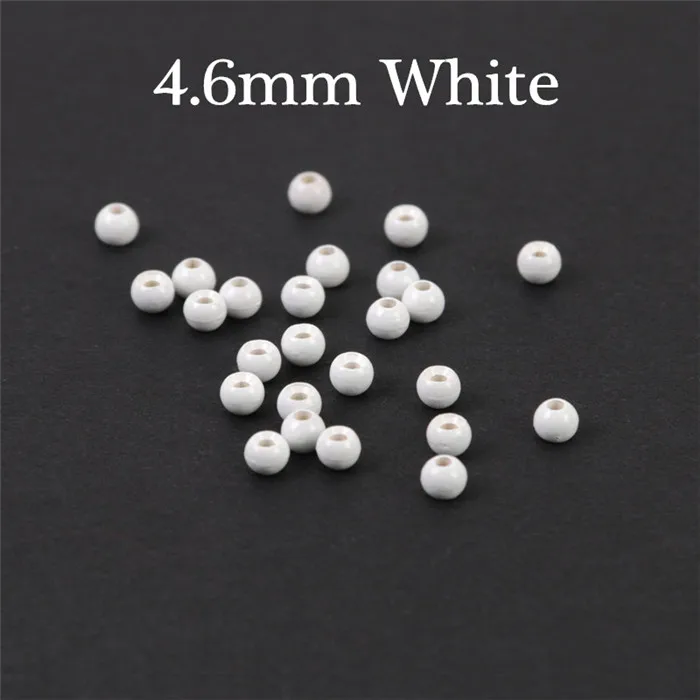 Maximumcatch 25 шт./лот 2,0-4,6 мм окрашенный вольфрамовый мухобойка Нимфа мяч бисер мухобойка материал - Цвет: 4.6mm White