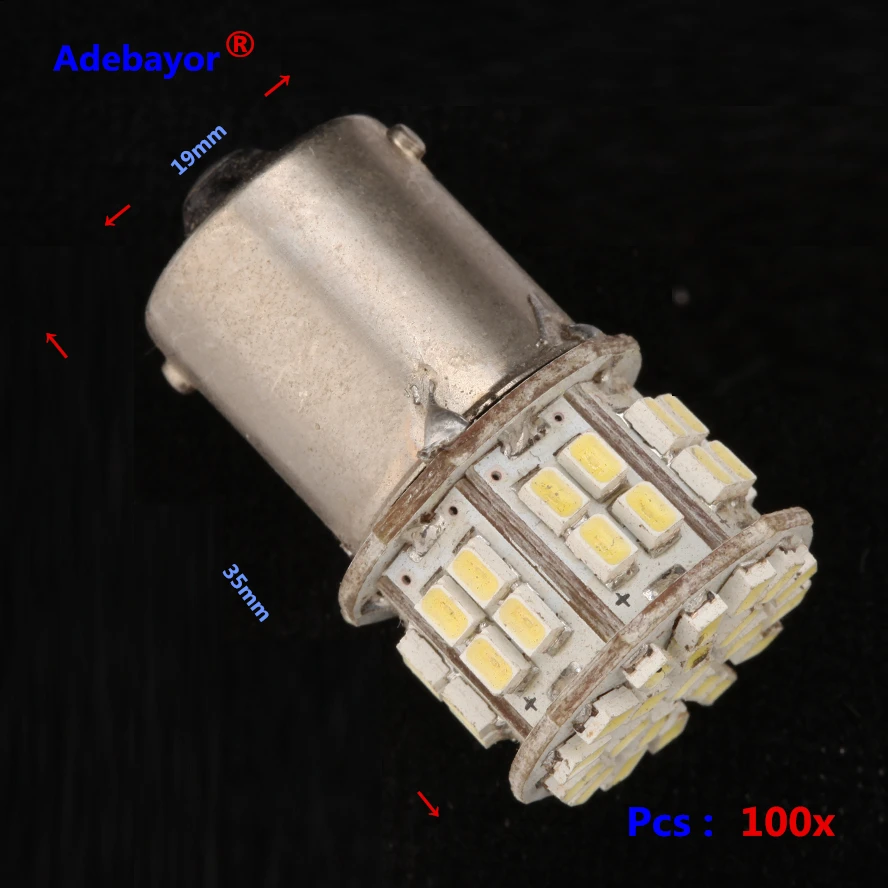 100X1156 BA15S p21w 50 SMD 1206 3020 Светодиодный задний стоп светильник сигнальная Поворотная
