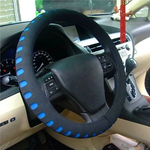 Универсальный чехол рулевого колеса автомобиля EVA диаметр 38 см автомобильные Чехлы 3 цвета подходят для большинства автомобилей Стайлинг анти держатель протектор - Название цвета: Синий
