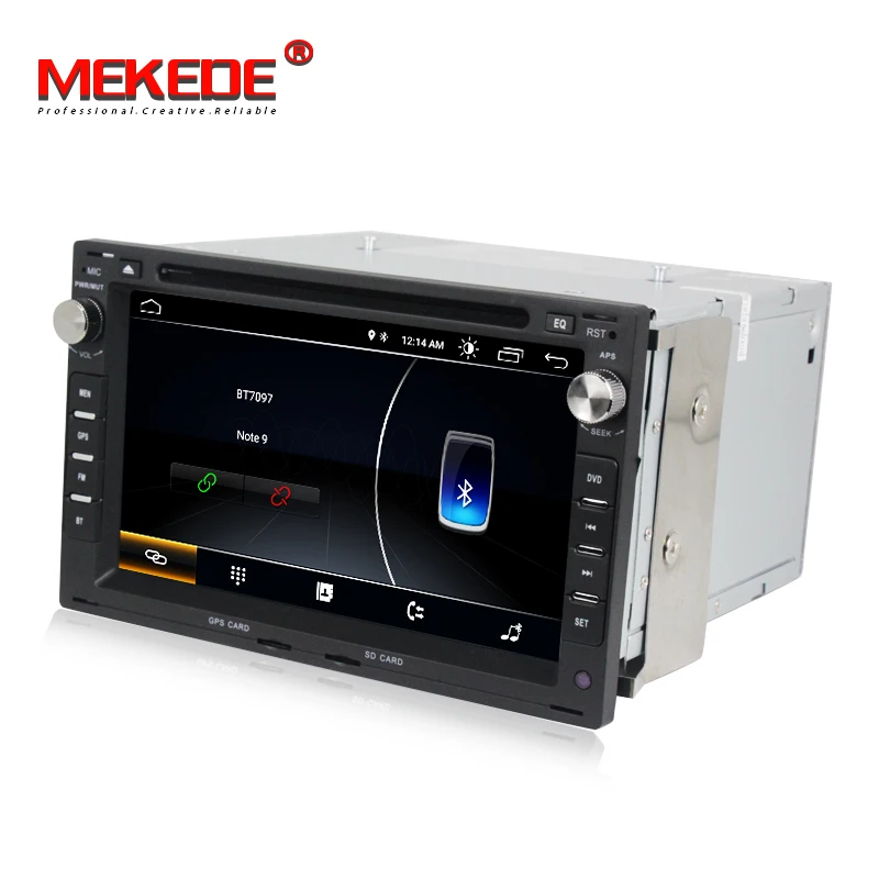 Sale MEKEDE 2DIN HD 1024X600 android 8.1 car gps dvd player fit for VW/Volkswagen/PASSAT/B5/MK5/GOLF/POLO/TRANSPORTER+16G MAP 3