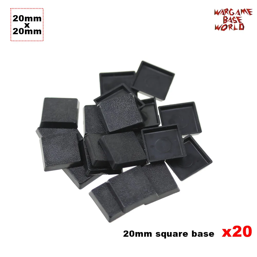 

Model bases 20 x 20 mm Square plastic bases for Gaming Miniatures