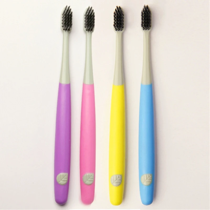 

Soft Bamboo Toothbrush Travel Charcoal Black Toothbrushes,Dentistry Oral Care Cleaning Teeth Brush Bamboo Health Toothbrushes.