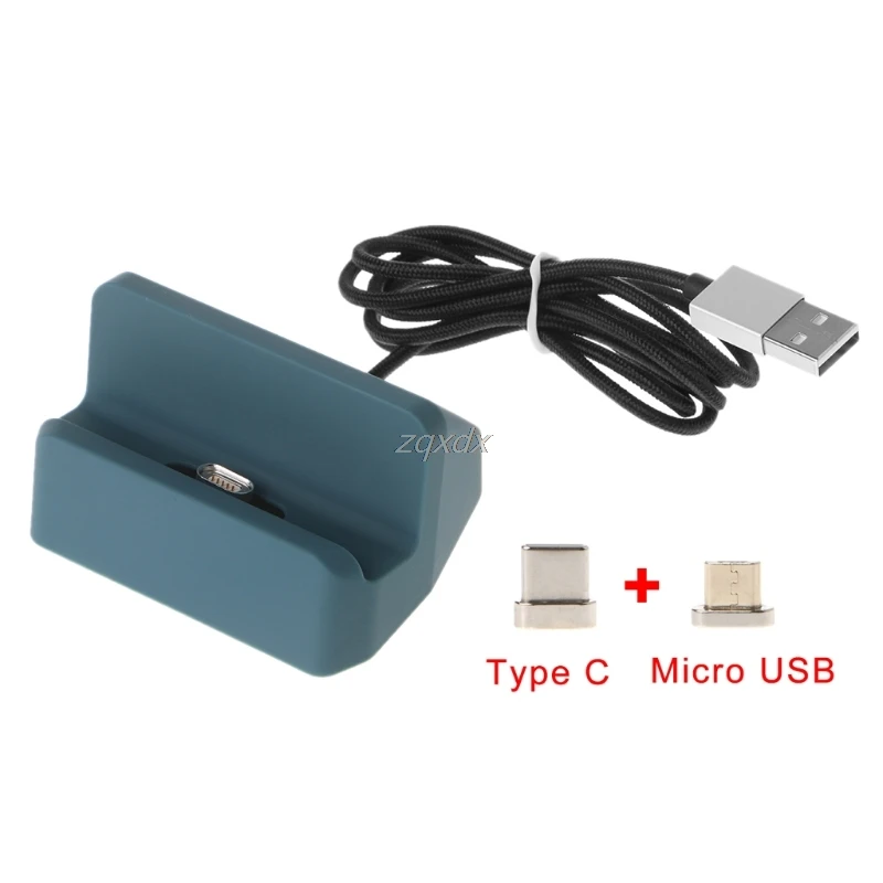 Магнитный Micro USB+ usb type C разъем зарядная станция Док-станция для телефона Android S8 Note8 Xiaomi 5 6 Onelus 2 3 5 июля Прямая поставка