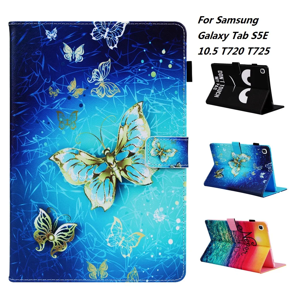 Чехол бабочка из искусственной кожи со слотом для карт Samsung Galaxy Tab S5E 2019 SM T720 T725