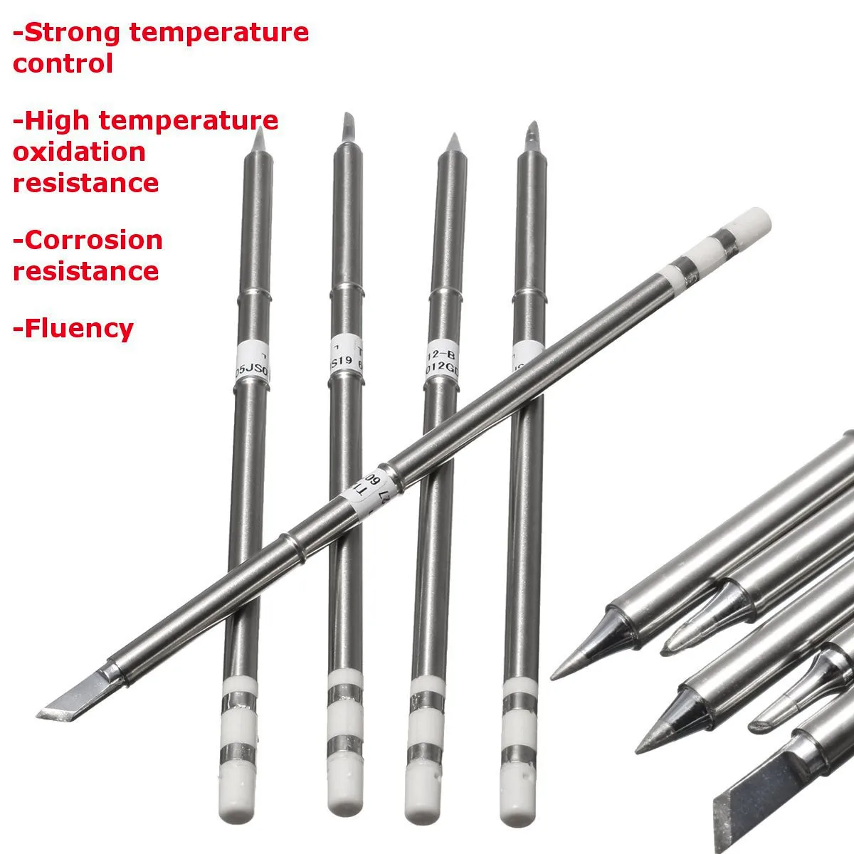 5 шт 5 мм T12-BC2/T12-I/T12-B/T12-K/T12-24 T12 серии жало паяльника 70 Вт для сварки