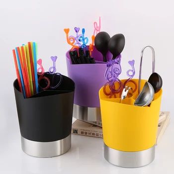 

Bar Distribution Box Coffee Shop Special Straw Box Bartender Spoon Tableware Dispenser Place Straws Bartenders Cutlery Spoons