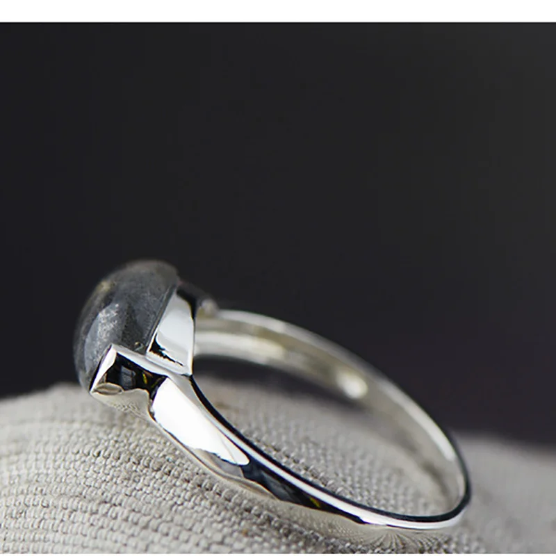 Настоящее кольцо из серебра 925 пробы, лабрадорит, дизайнерские ювелирные изделия, роскошные обручальные кольца для женщин, натуральный камень, Bague Femme
