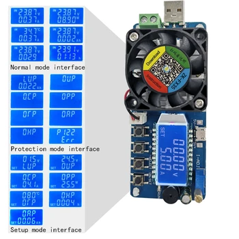

25W/35W Battery capacity tester Constant current electronic load USB power detector adjustable resistor
