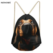 INSTANTARTS Kawaii одежда для собак с принтом женские и мужские мешки с Кулиской повседневные рюкзаки для девочек-подростков для Путешествий многофункциональные сумки