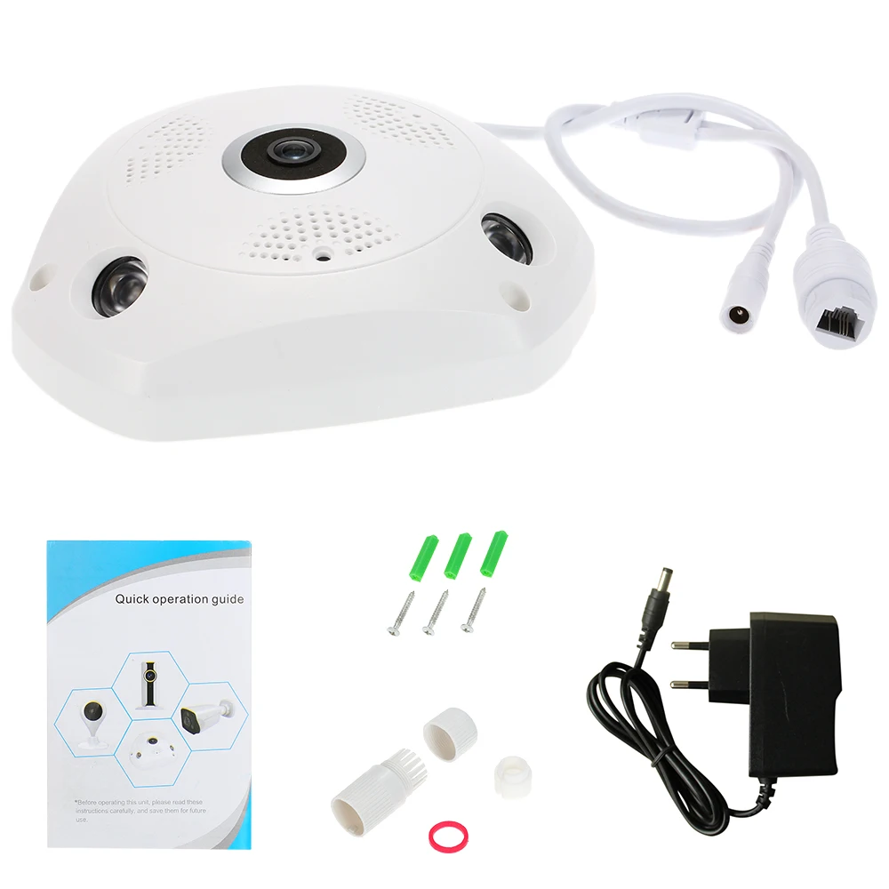 

CCTV 360 free shipping Degree Panoramic Camera Fisheye Camera HD 960P 1.3MP WIFI IP Camera Home Security Surveillance Camera