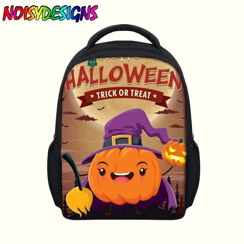 Halloween Pumpkin Backpack Children Zipper School Bags For - 