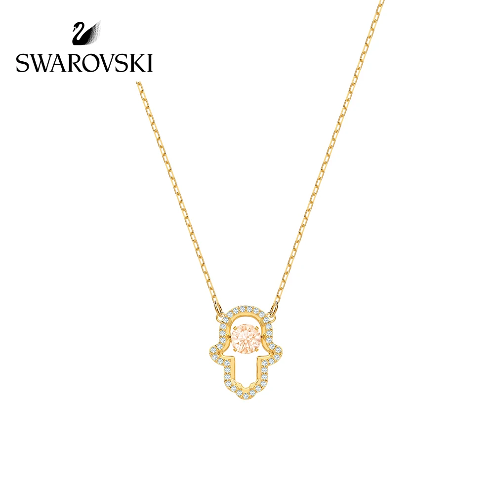 

Original Genuine Swarovski Luckily Fatima's hand Fortunately Bless Brilliant Women Necklace Crystal Necklace5448612