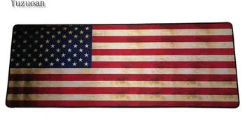 

Yuzuoan Free Shipping Red Flag Large Lock Edge Thicken Notebook Mouse pad Gamer gaming Mousepad keyboard Table mat for Boy Gift