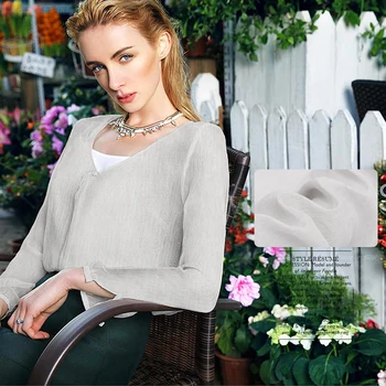 

Silk linen fabric 28mm grey