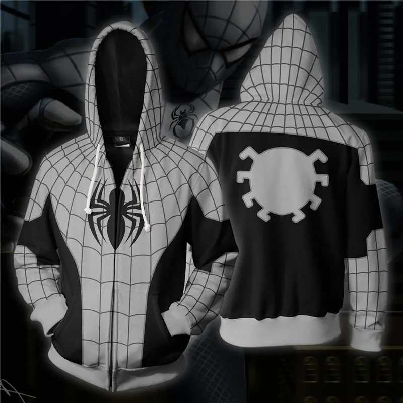 PS4 Insomniac игры унисекс Веном костюмы для косплея паук 3D печатных толстовки на молнии Кофты куртки для мужчин мальчиков - Цвет: Armored spider