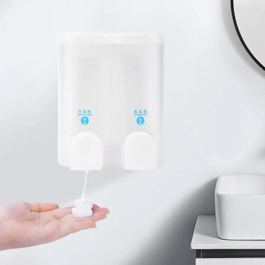 

2*300ml Double Head Liquid Soap Dispenser Wall Mount Hanging Soap Bottle Manual Hand Liquid Soap Sanitizer Lotion Dispensador