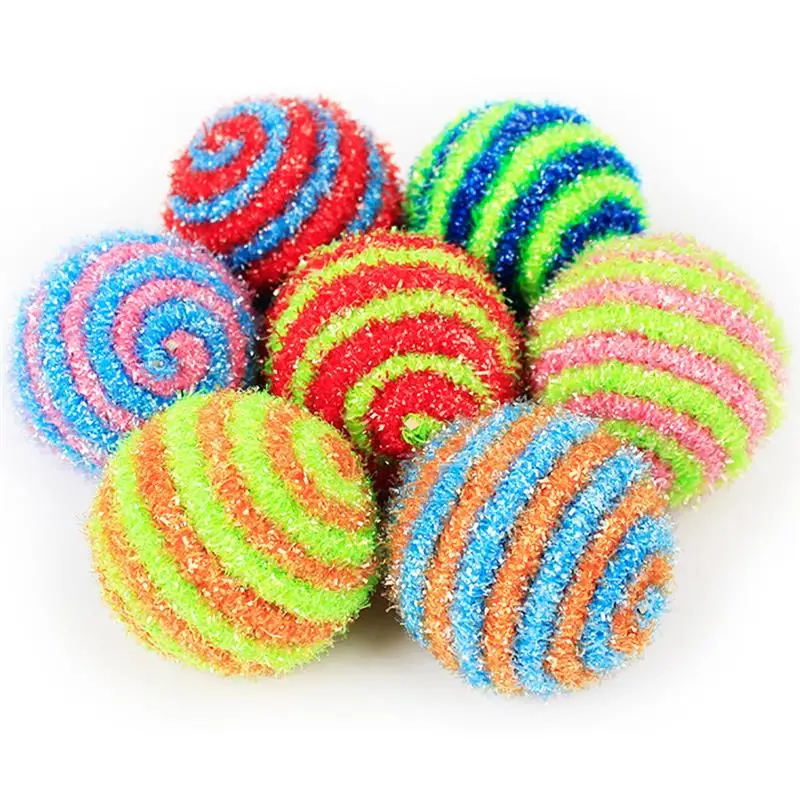 

Rope Ball Stripe Design Kitten Bouncy Ball Toy Cat Chasing Toy Cat Toy Sisal Ball Kitten Teaser Playing Chew Scratch Catch Toy