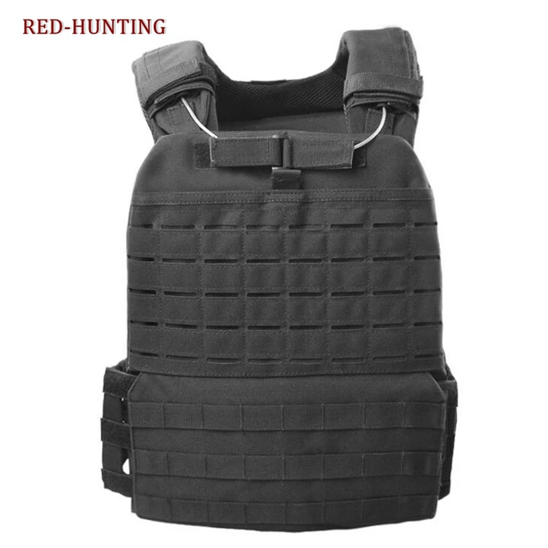 

Military Tactical Adjustable Molle Vest Chest Rig Protective Plate Carrier Wargame Airsoft Paintball Hunting Combat Vests Black