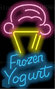 

17*14" Ice Cream Cone with Frozen NEON SIGN REAL GLASS BEER BAR PUB LIGHT SIGNS store display Restaurant Shop Advertising Lights