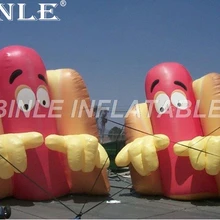 Настраиваемый милый гигантский надувной хот-дог мультфильм надувная еда Реплика модель для рекламы