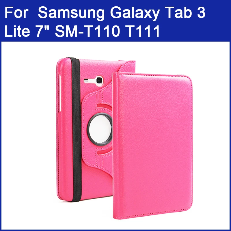 

Tablet Case 360 Rotating For Samsung Galaxy Tab 3 Lite 7" SM-T110 T111 Tab E 7.0 " SM-T113 T116 Flip PU Leather Cover Funda Capa