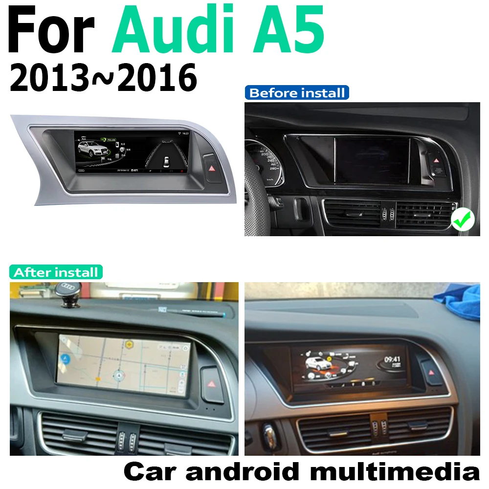 Автомобильный Android экран для Audi A5 8T 8F 2013~ MMI сенсорный дисплей gps-навигация, радио, стерео аудио головное устройство мультимедийный плеер