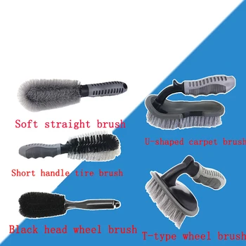 

Car tire brush U-T wheel hub brush car wash tool cleaning wheel rim special strong decontamination