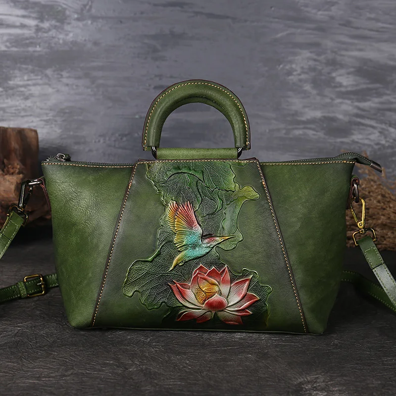 

Luxury Designers Woman Handbag Genuine Leather Handmade Shoulder Messenger Bag Cow Leather Women Famous Brand Top Handle Bags