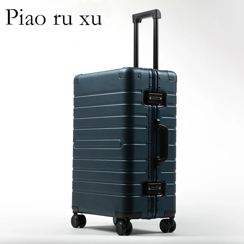 

New Fashion Aluminum Alloy pull rod suitcase 20/24/29 inch metal luggage fashionable new type of suitcase luggage pull rod box
