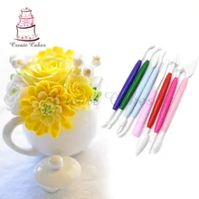 New8pcs торт резные стержни цветок, Фондант, пирожное украшения инструменты для сладкого украшения торта инструменты для торта искусство ручка плесень скребок MT-08N