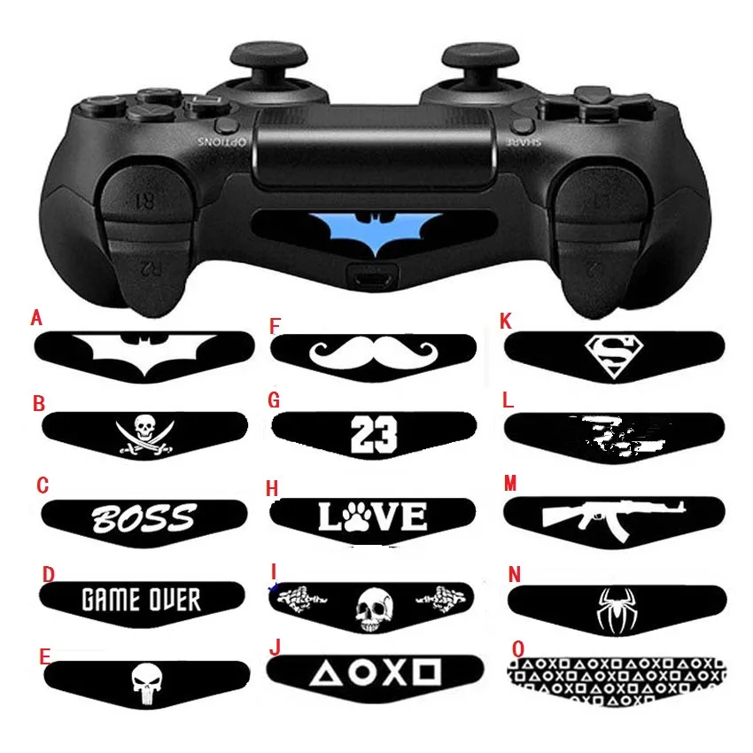 

FZQWEG 10pcs mix LED Stickers For Dualshock 4 PS4 Pro Slim Controller LED Light Bar Vinyl Decal Sticker for Playstation 4