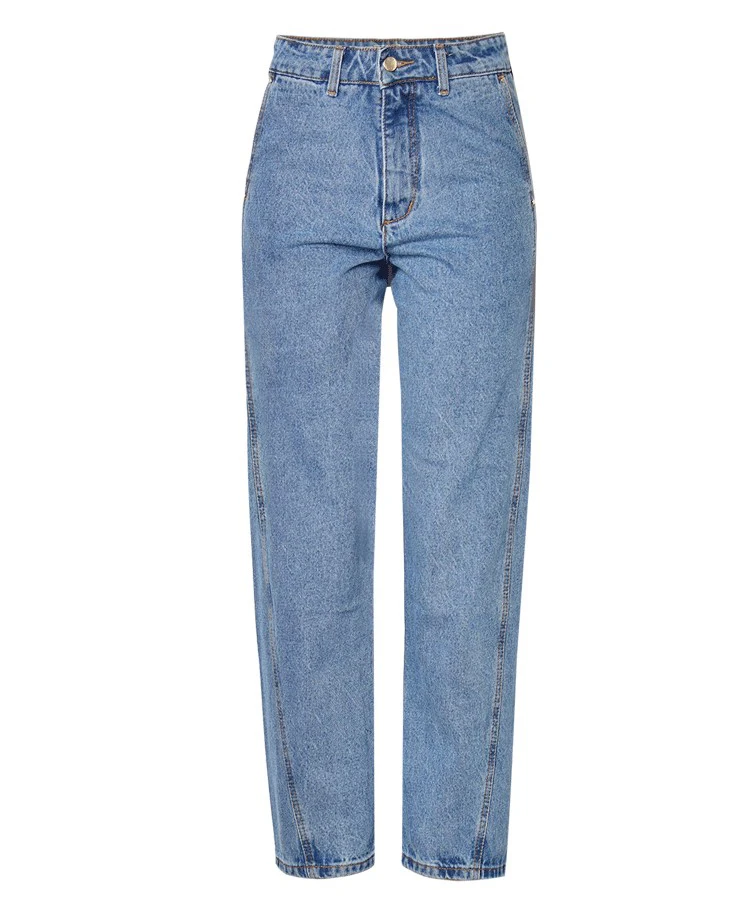 CbuCyi джинсы с высокой талией женские хлопковые джинсовые брюки винтажные потертые прямые брюки длиной до щиколотки женские свободные повседневные джинсовые брюки