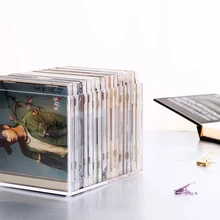 Акриловая коробка для хранения, прозрачная Минималистичная коробка для CD, настольная коробка для хранения, коробка для CD, прозрачный органайзер для мелочей