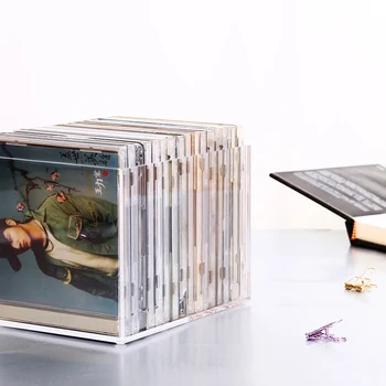 

Acrylic storage transparent minimalist CD box desktop game card storage box CD box clear sundries organizer