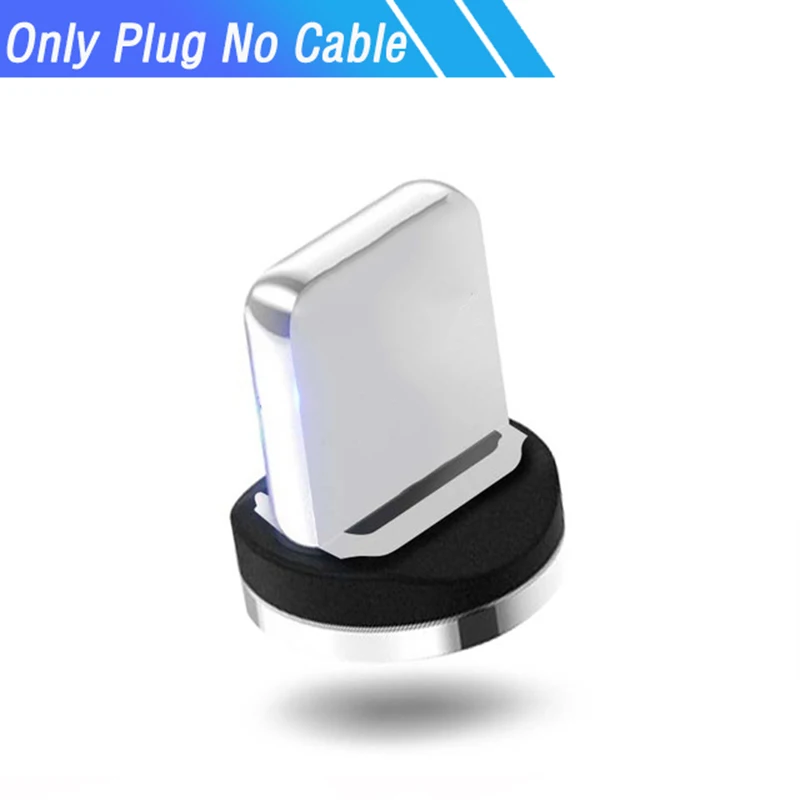 90 градусов Usb Магнитный кабель mi cro Usb type C зарядный кабель для Xiaomi Redmi Note 7 Pro mi 9 Se Магнитный зарядный кабель для телефона 1 м - Цвет: Only Plug No Cable