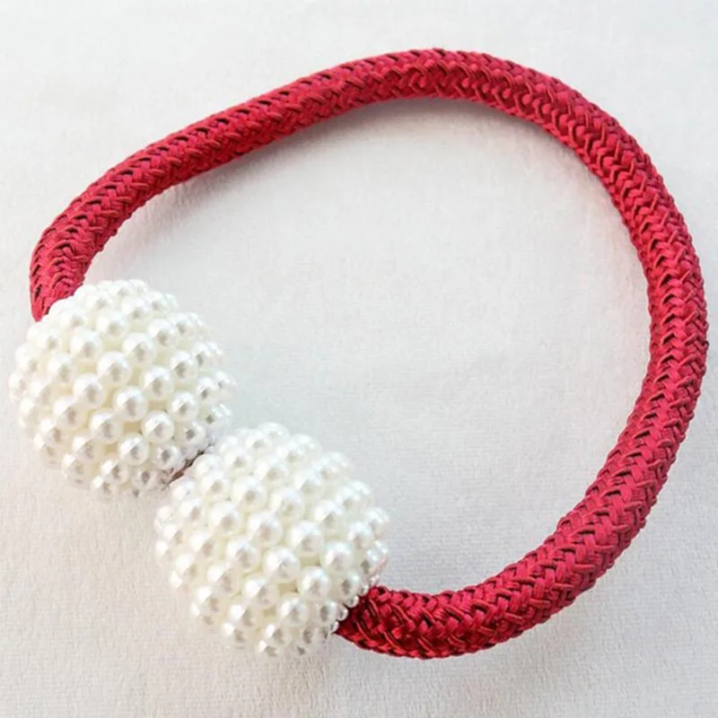 

Pearl Ball Magnetic Curtain Buckle Holder Tie-back Clips Room Window Parts