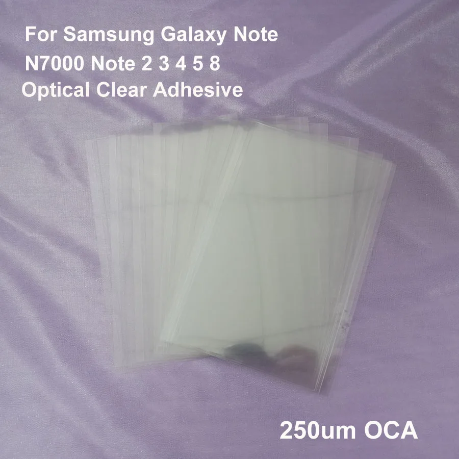 

10pcs/lot OCA Optical Clear Adhesive Film Sticker Glue for Samsung galaxy Note N7000 Note 2 3 4 5 8 N910 N9000 N7100 N9500