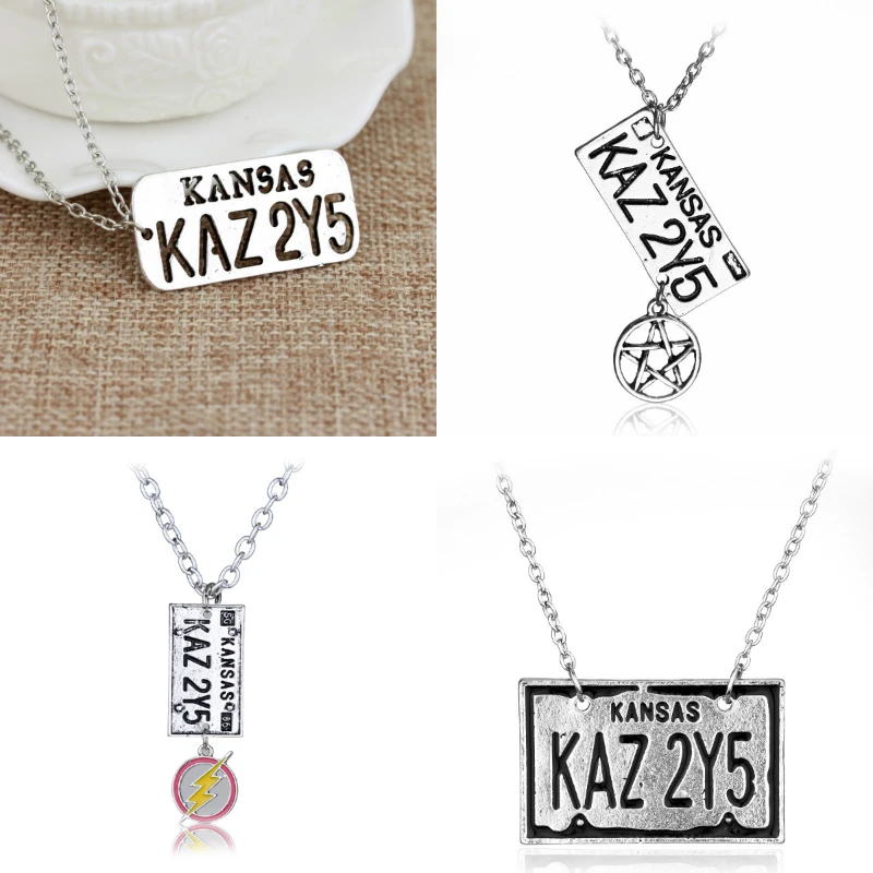 Супернатуральный KAZ 2Y5 IMPALA номерной знак пентаграмма кулон Пентакль ожерелье|pendant