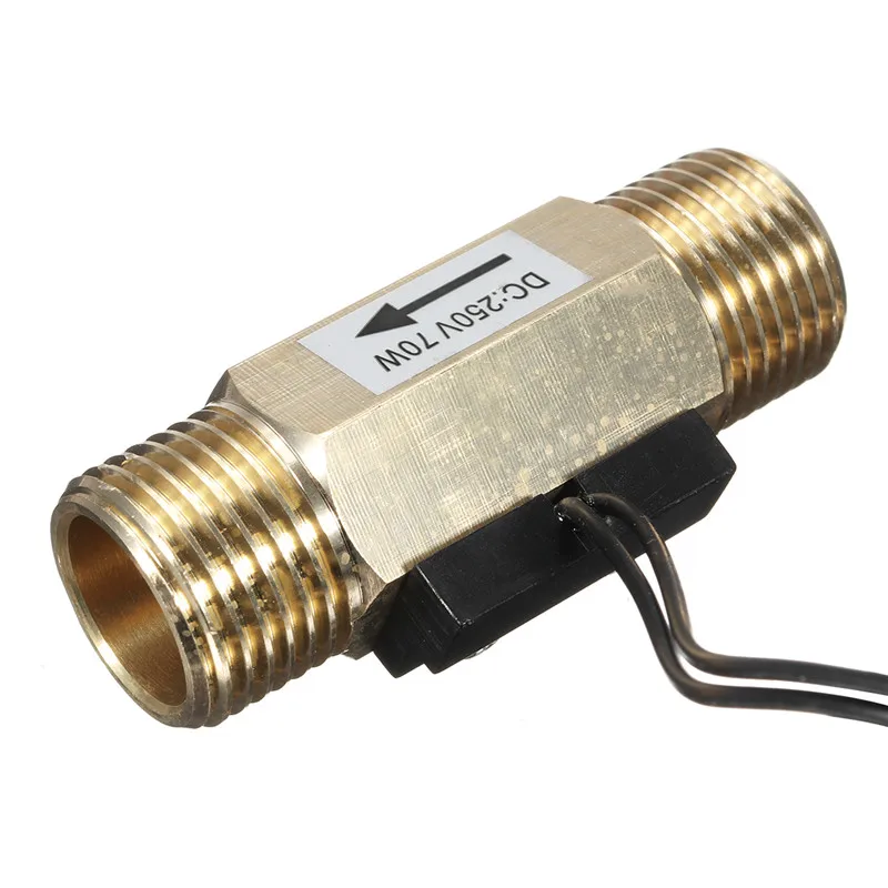 DN15 G1/2 &quotлатунный Датчик потока медный жидкости с эффектом холла переключатель