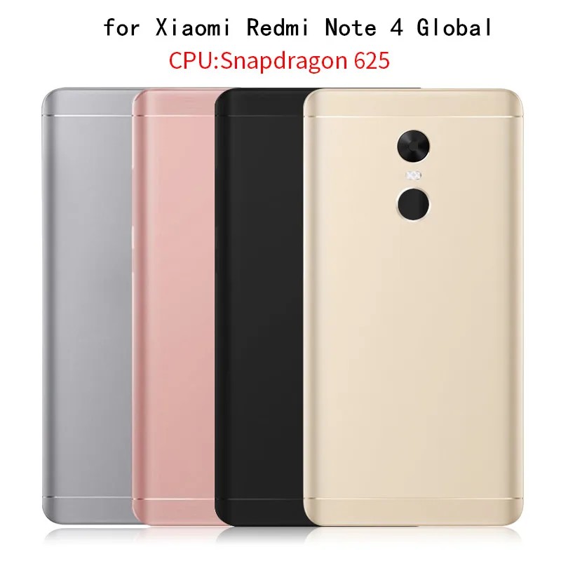 Для Xiaomi Redmi Note 4 Global батарея задняя крышка Задняя Дверь Корпус+ боковой ключ карты лоток держатель Замена Ремонт Запчасти