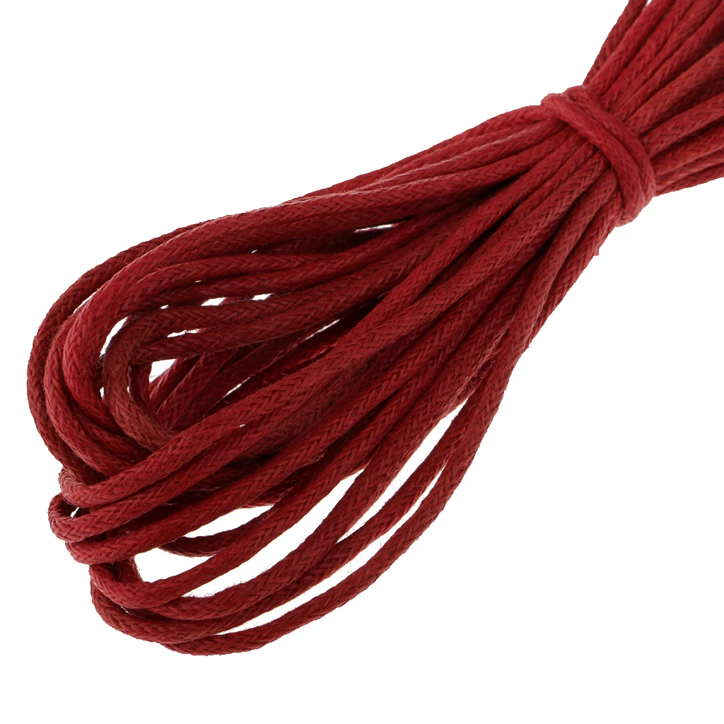 10yd 1.5mm Durable Handmade Leather String Jewelry Making Bracelet DIY Thread Cord for Necklace Bracelet Anklet Craft