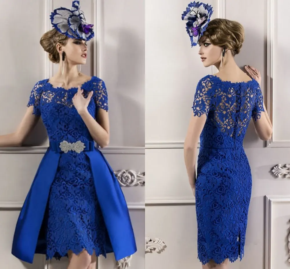 Mother Of The Bride Royal Blue Dresses 2016 New Arrival Mother of the Bride Dresses Removable Skirt Scoop