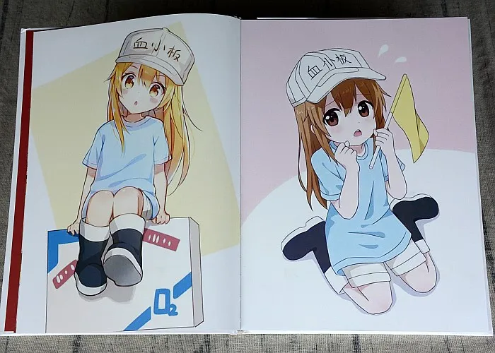 Японский аниме Hataraku Saibou клетки на работе комикс набор Альбом для рисования Рисование книга плакат подарок аниме вокруг